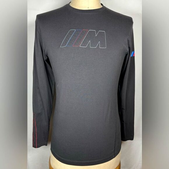 BMW M Series Officially Licensed Long Sleeve Logo T-Shirt Black Size Small - Picture 1 of 6